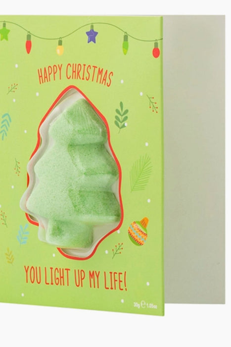 Christmas Tree Mint Bath Fizzer Greeting Card Gift Items & Supplies