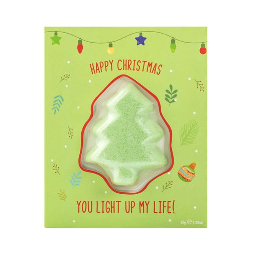 Christmas Tree Mint Choc Chip Bath Bomb Christmas Card Gift Items & Supplies