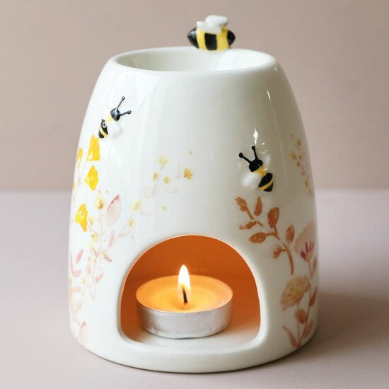 Terracotta Floral Wax Burner Gift Items & Supplies