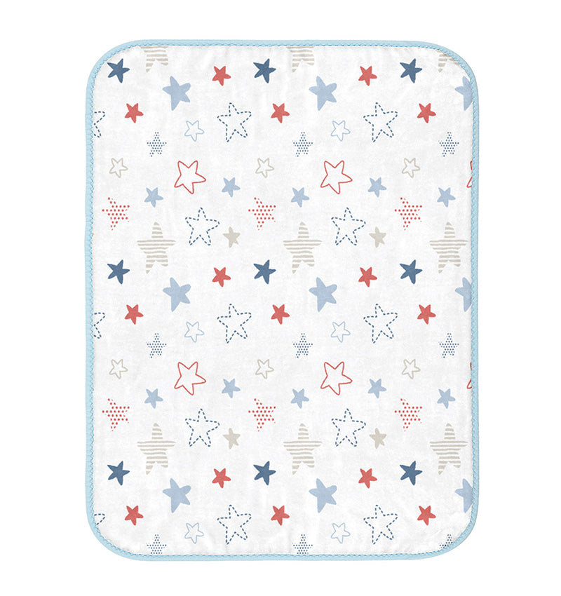 Baby Mink Fleece Stars Blanket - Blue Gift Items & Supplies