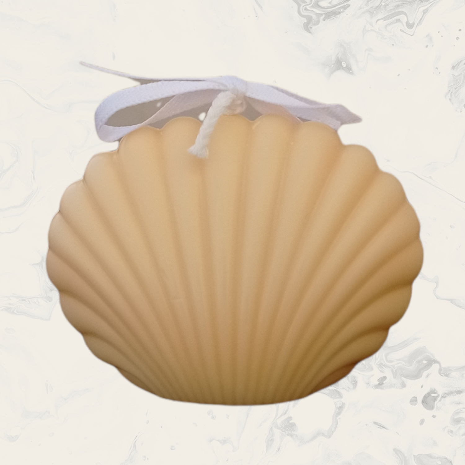 Handmade Seashell Candle - Yellow Gift Items & Supplies