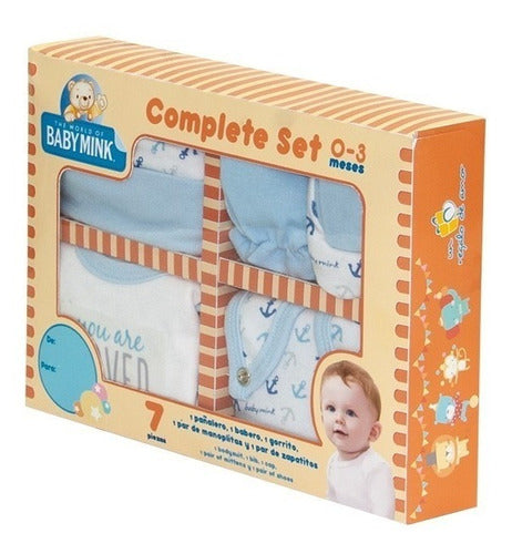 Baby Mink 7 piece Complete Set - Blue Gift Items & Supplies
