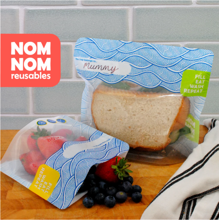 Nom Nom Wave Sandwich & Snack Bags | nappycakes-mt | Single Item.