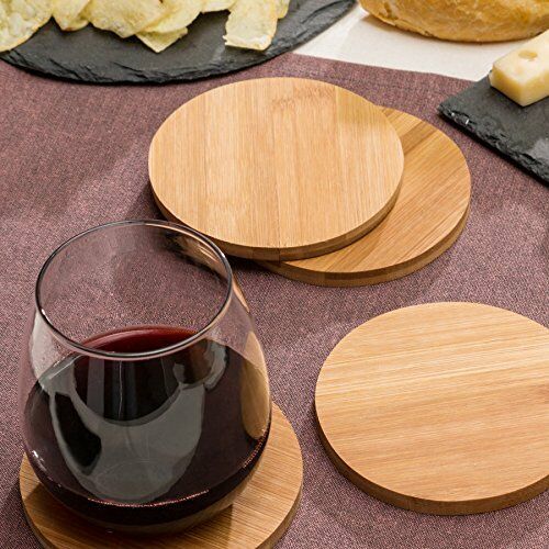 Bamboo Coasters x4 Gift Items & Supplies