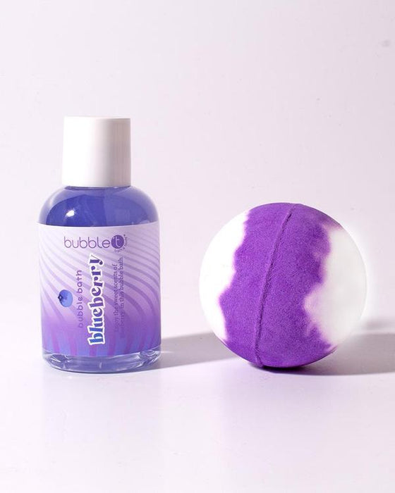 Blueberry Bath Bomb Fizzer & Bubble Bath Duo Gift Set Gift Items & Supplies