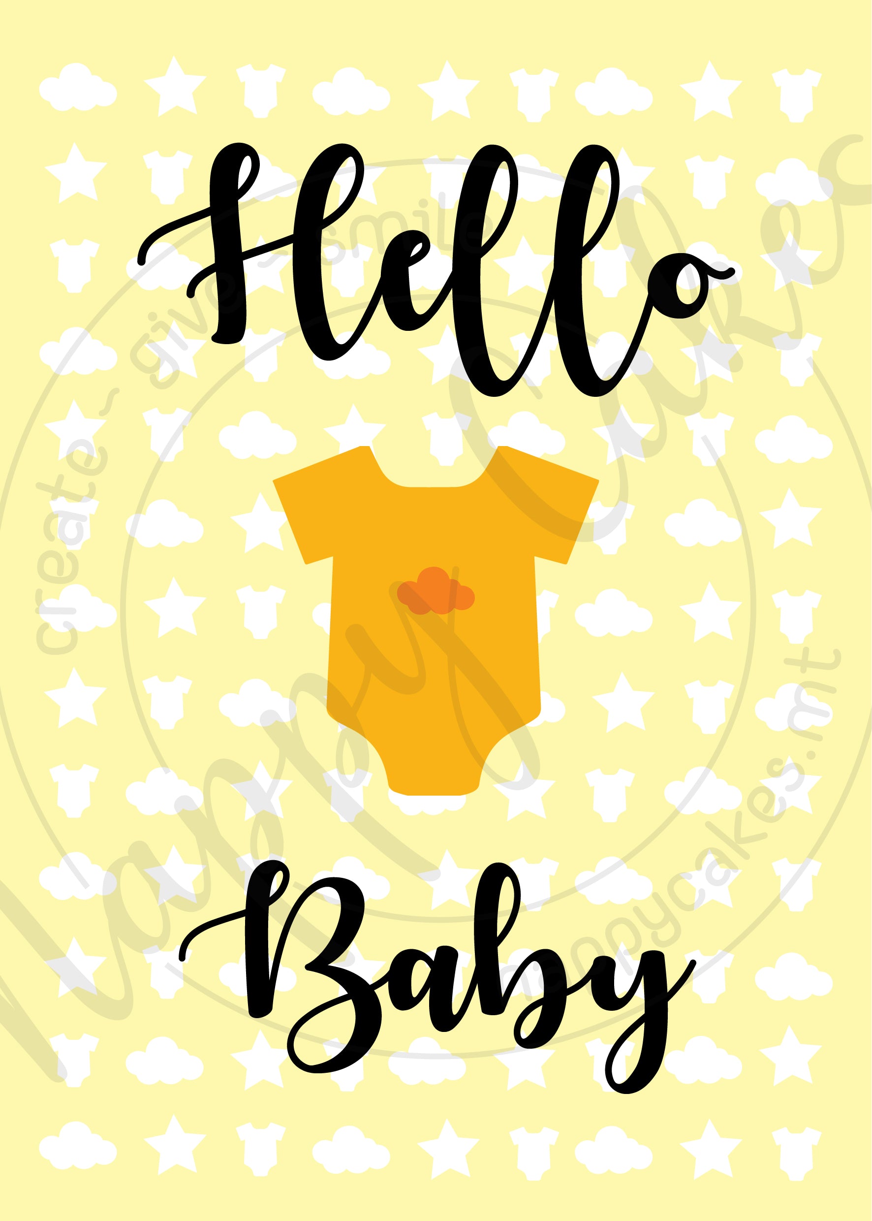 Hello Baby Greeting Card Greeting Card