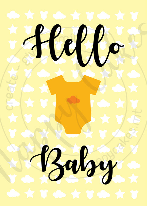 Hello Baby Greeting Card Greeting Card