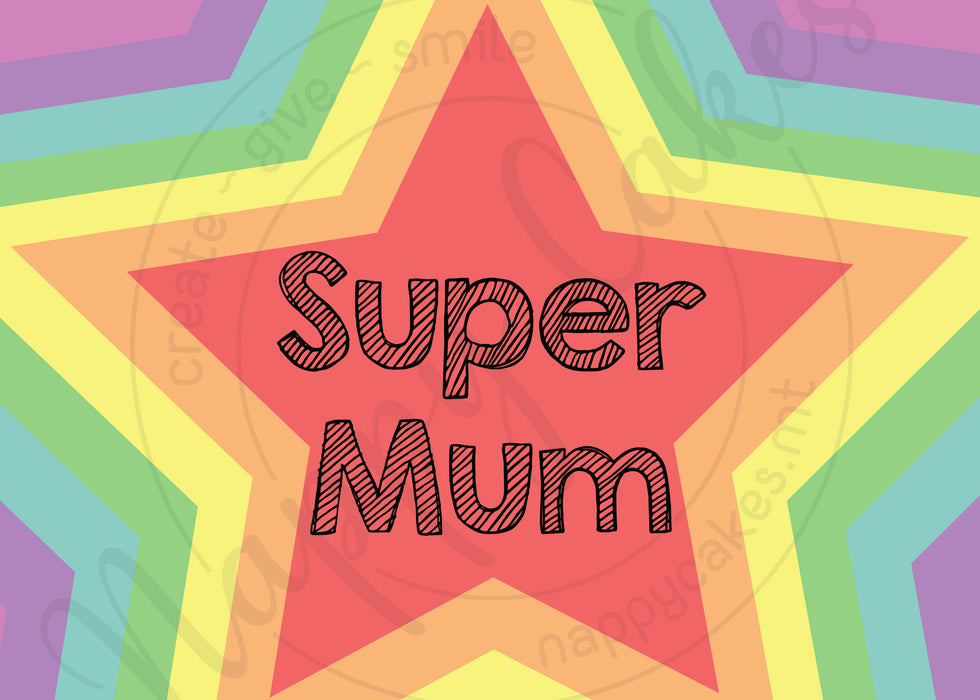 Super Mum Greeting Card Greeting Card