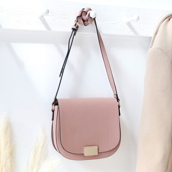 Pink Vegan Leather Crossbody Handbag Gift Items & Supplies